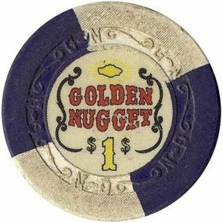 Golden Nugget Casino Las Vegas Nv $1 Chip 1975