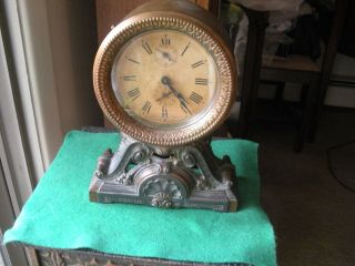 Seth Thomas Clock With Alarm And Second Hand In Iron Case