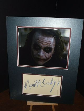 Heath Ledger The Joker Authentic Signed Autograph Display 18 X 14 Uacc
