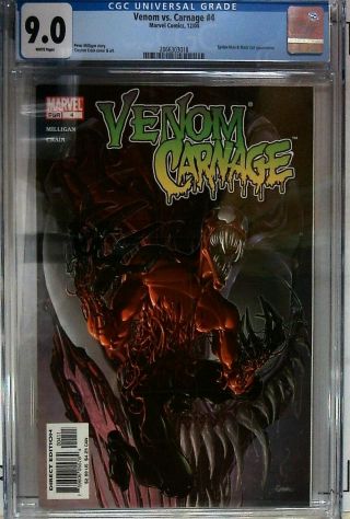 Venom Vs Carnage 4 2004 9.  0 Cgc 2066303018 Crain Cover Absolute