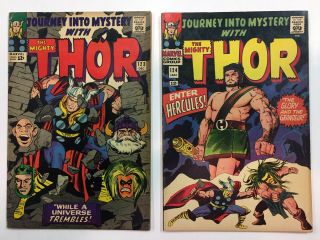Journey Into Mystery Thor Silver Age 123 - 124 (1965) Hercules And Zeus Appearance