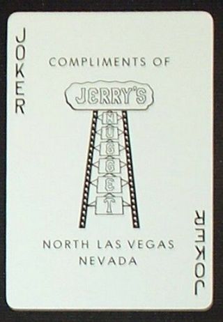 RARE Jerry ' s Nugget Playing Cards Authentic Vintage Decks - - RED Backs 3