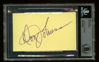 Don Johnson Signed 3x5 Card Bas Authenticated Miami Vice