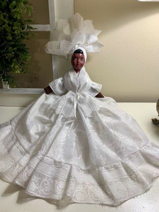 Antique Handmade Folk Art African American Doll