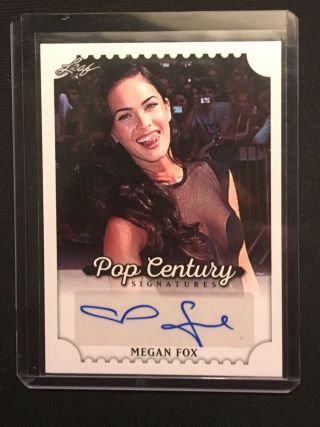 Megan Fox Auto Leaf Pop Century 2016 Glamour Celebrity Autograph Card