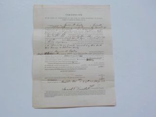 Civil War Document 1862 Kicked By Horse Hernia 1st Vermont Cavalry Burlington Nr