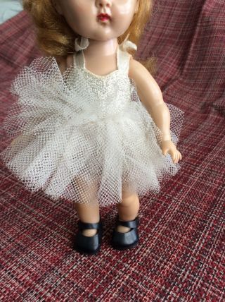 Vintage Vogue Ginny Doll 1950 ' s Blue Sleep Eyes Walker Blonde Hair Ballerina 3