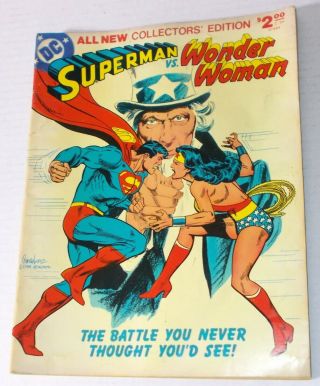 Dc Comics Superman Vs Wonder Woman Battle C - 54 Treasury Collectors Edition 1978