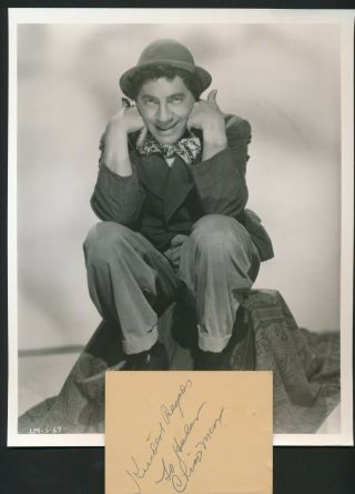 Chico Marx Autograph - 1940 