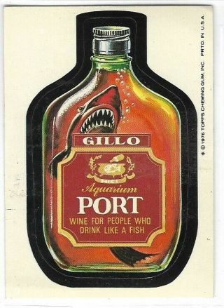 1976 Topps Wacky Package Packs 16th 16 Series Sticker Gillo Port Wine Sl
