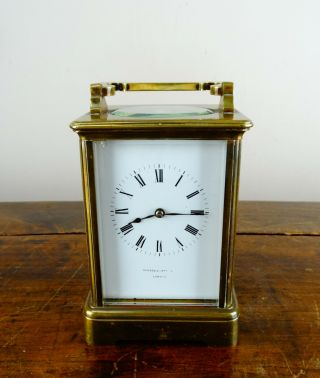 Antique French Striking Brass Carriage Clock By Richard & Co From Howell & James