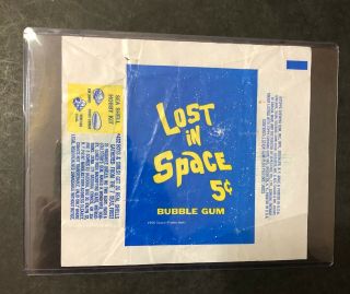 1966 Topps Lost In Space Wax Wrapper Small Tear Sea Shell Ad