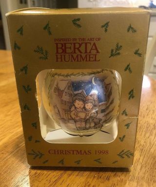 Vintage Goebel Berta Hummel Glass Christmas Ornament 1998 Weihnachten