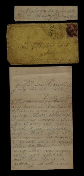 Civil War Letter - 143rd Ohio Infantry Along James River Va - Died Month Later