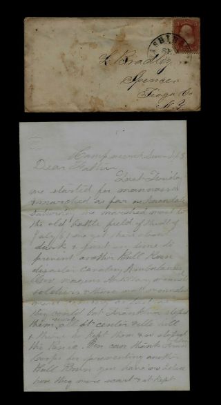 Civil War Letter - 32nd York Infantry - Describes Aftermath Of Bull Run