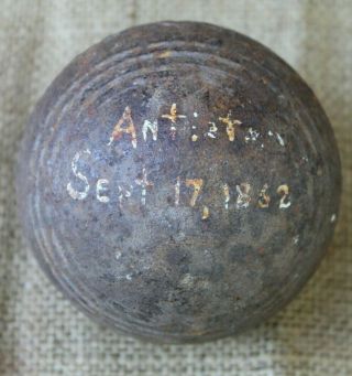 Antique Cannon Ball Allegedly Civil War Era Antietam Cast Iron Artillery Old