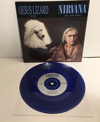Nirvana / The Jesus Lizard Split 7” Blue Vinyl 1993 Import