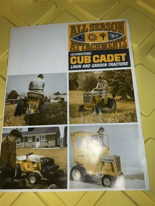 Vintage International Cub Cadet Lawn And Garden Tractors All Seasons Attachments