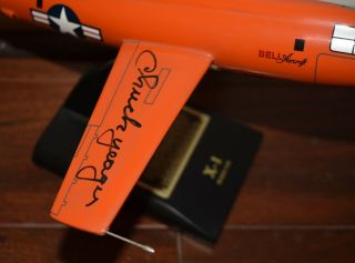 Chuck Yeager Autographed Bell X - 1 Rocket Research Desk Model Plan 2