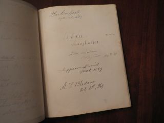 Civil War Autograph Album Signed By Robert E.  Lee & Jefferson Davis On Same Page