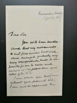 William Gladstone - Prime Minister - Autograph Letter Re Ireland Riot - 1887
