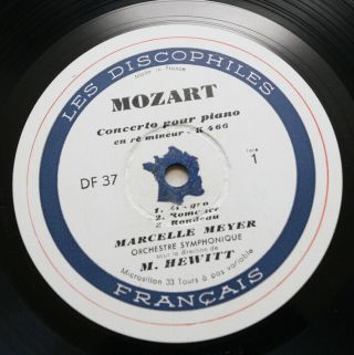 DF 37 MARCELLE MEYER Mozart piano concertos french discophiles français FD LP 2