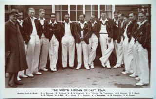 South Africa To England 1935 – Vintage Turog Advertising Cricket Postcard
