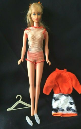 Vintage 1967 Mattel 1160 Barbie Twist N Turn Doll Sun Kissed Blonde 3 Day