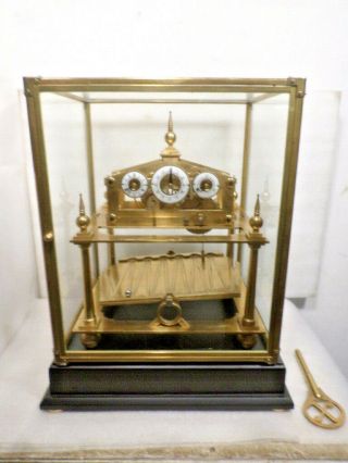 Antigue Style 5 Finial William Congreve Rolling Ball Clock With Dome - Largest One
