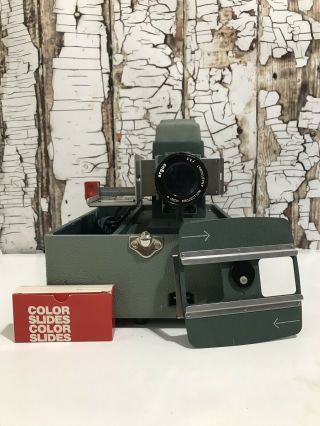 Vintage Argus 300 Model Iii Slide Projector W/ Case,  And Slides