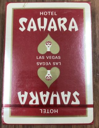 Vintage Sahara Las Vegas Casino Playing Cards Red Deck 2