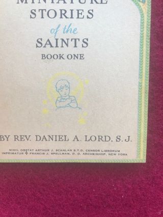 Vintage Miniature Stories Of The Saints Book One Rev Daniel A Lord Sj 1943