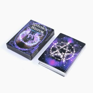 48 Witches Wisdom Oracle Cards Deck Kit Tarot Gothic Fantasy With Guidebook