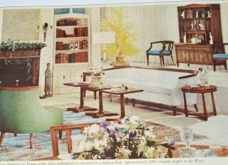 Triune By Drexel 1962 Vintage Print Ad Mcm Furniture Bookcase Modern American