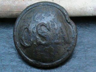Two - Piece Civil War C.  S.  A Confederate Coat Button Dug In S.  C.