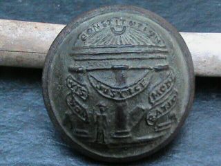 Civil War Georgia State Seal Coat Confederate Button Dug In Sc