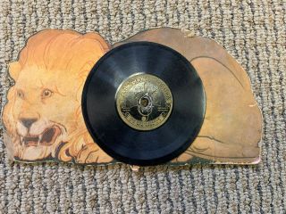 1918 Talking Book Mini Phono Record I Am A Lion Vg