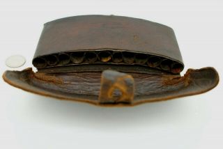 Antique Tin Lined Leather Cartridge Box - 1800 