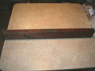 Antique Stanley Brass And Wood Level Patent 1862 1872 Rare Early 28 "