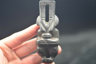 Old Chinese Neolithic Hongshan Jade Hand Carved Amulet Pendant B58