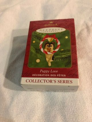 Hallmark Puppy Love Series 2000 Yorkshire Terrier Dog Christmas Tree Ornament 10