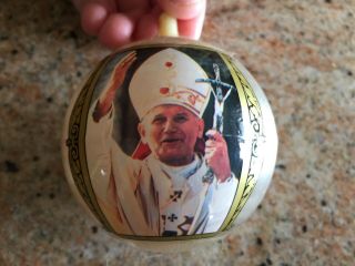 Pope John Paul Ii - Christmas Ball Ornament / A Great Addition To Your Xmas Tree