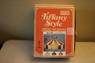 Vintage Craft House Tiffany Style Stained Glass Light Kit Old Stock