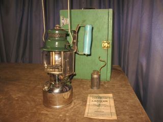 Rare Vintage Coleman Model 249 Kerosene Lantern 2 49 W Handle Case & Pamphlet