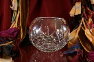 Vintage Clear Pressed Glass Rose Flower Bowl Vase Dish 3 3/4 T