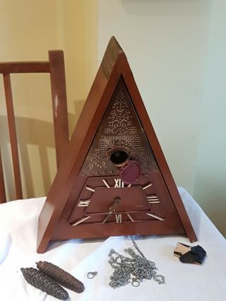 Antique Vintage Cuckoo Clock To Do Up Spares Moax Maax Majax Ussr