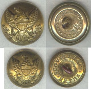 Civil War Us Enlisted Coat And Cuff Button Set - Early Rmdc And Scovills & Co