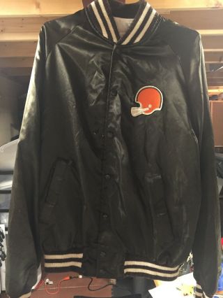 Vintage 1970s - 80s Cleveland Browns Satin Jacket Large