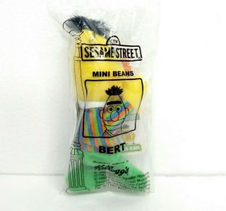 Vintage 1999 Kelloggs Mini Beans Sesame Street Bert In Bag 4.  5 "