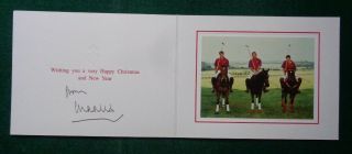 Antique Signed Christmas Card Prince Charles Wales Prince William Prince Harry 2